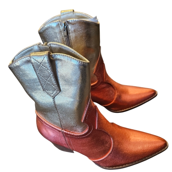 Coconuts by Matisse Bambi Gold Ombre Western Cowgirl Boots NEW - Picture 5 of 7